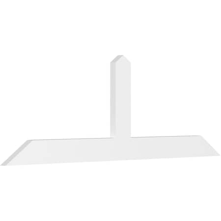 Ekena Millwork Portland Architectural Grade PVC Gable Bracket, 84"W x 28"H x 2"D x 6"F, 8/12 Pitch GBP084X28X0206POR00